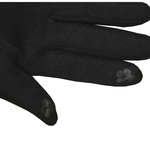 Guantes tejidos trenzas negro