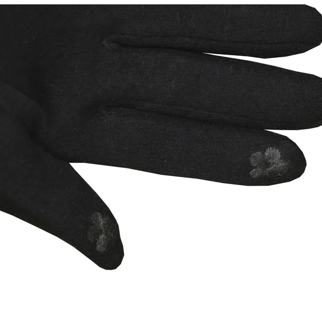 Guantes tejidos trenzas negro