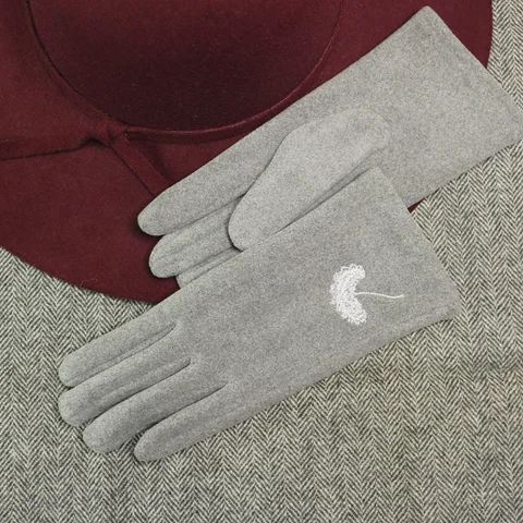 Guantes de jersey para dama gris