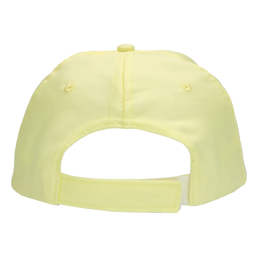 #1258PA - Gorra 5 gajos visera curva amarillo pastel