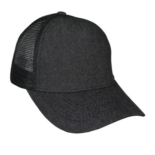 #108490BK - Gorra trucker de adulto en jean negro - Vista 3