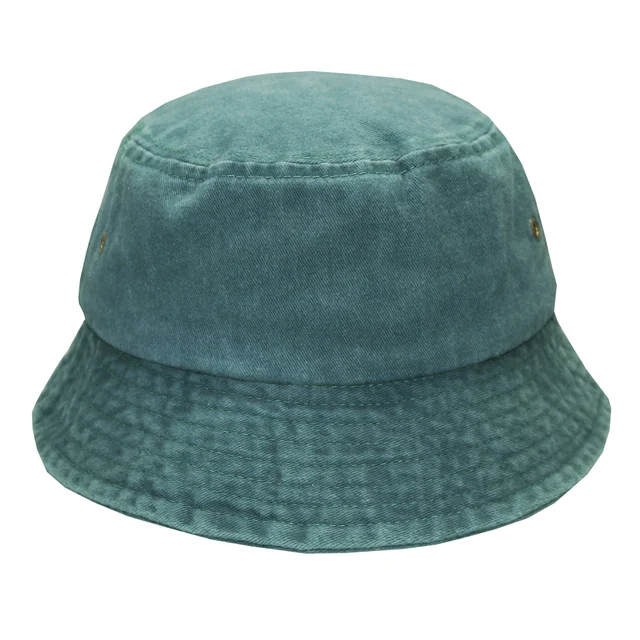 #142870MG - Bucket hat pigmentado prelavado verde