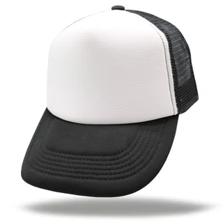 #105141WHBK - Gorra trucker visera curva frente blanco de adulto - Vista 1