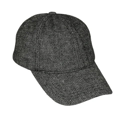 #108840BK - Gorra 6 gajos espigada negra