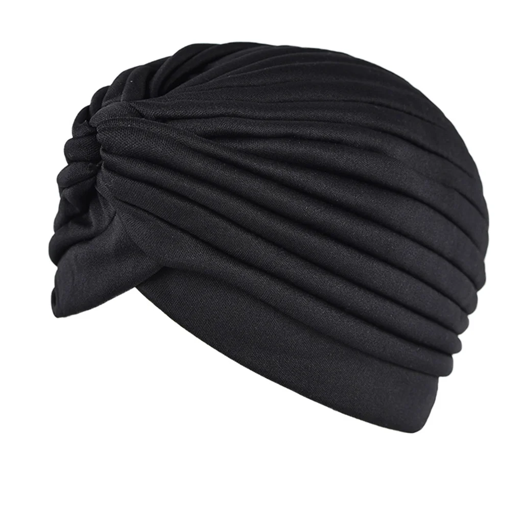 #211062BK - Turbante liso de dama color negro