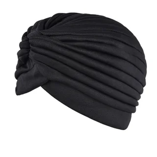 #211062BK - Turbante liso de dama color negro - Vista 1