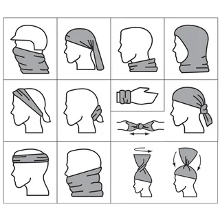 #561190HC - BANDANA MULTIUSO LISA UNISEX CAMUFLAJE SELVA - Vista 2