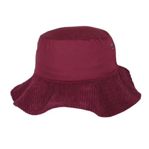 #143110BR - Chambergo de corderoy ala ancha bordo