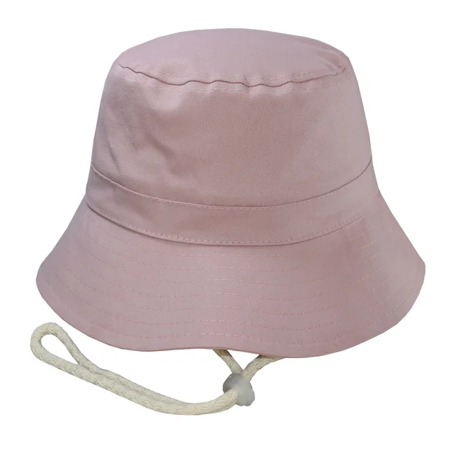 #401523VEIARSP - Bucket hat con cordón en gabardina rosa.