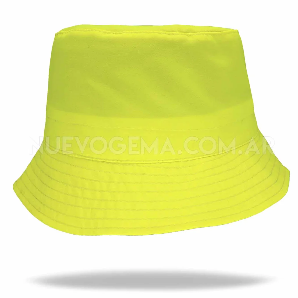 #142730AF - Sombrero piluso de adulto amarillo fluo