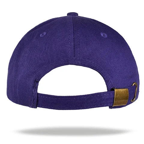 Gorra de adulto en algodón con frente liso y ajuste de hebilla