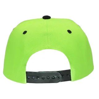 #106790libk - Gorra visera plana de acrílico para adulto combinada verde lima y negro - Vista 3