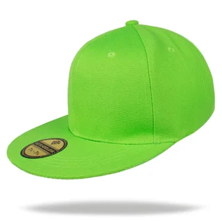 Gorra visera plana de acrílico para adulto verde lima - Vista 1