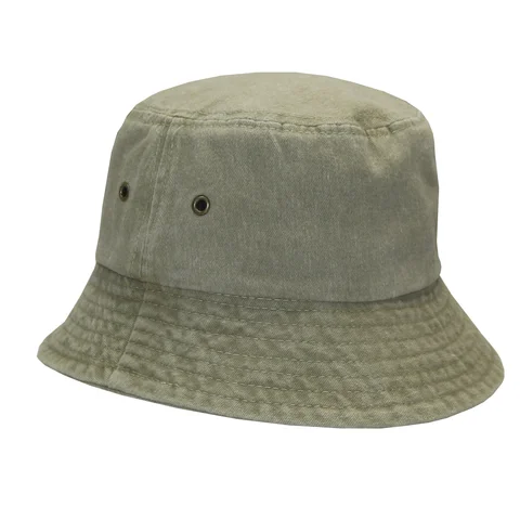 #142870KK - Bucket hat pigmentado prelavado caqui