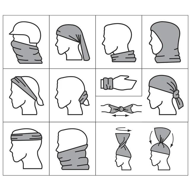 BANDANA MULTIUSO LISA UNISEX CAMUFLADO MILITAR VERDE