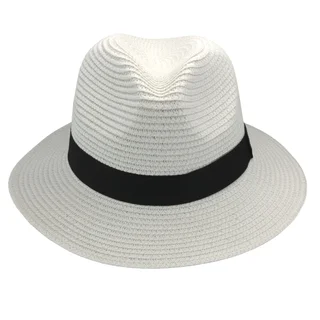 Sombrero indiana de poliéster trenzado con cinta gross. - Vista 3