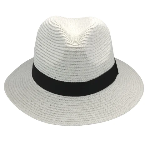 Sombrero indiana de poliéster trenzado con cinta gross.