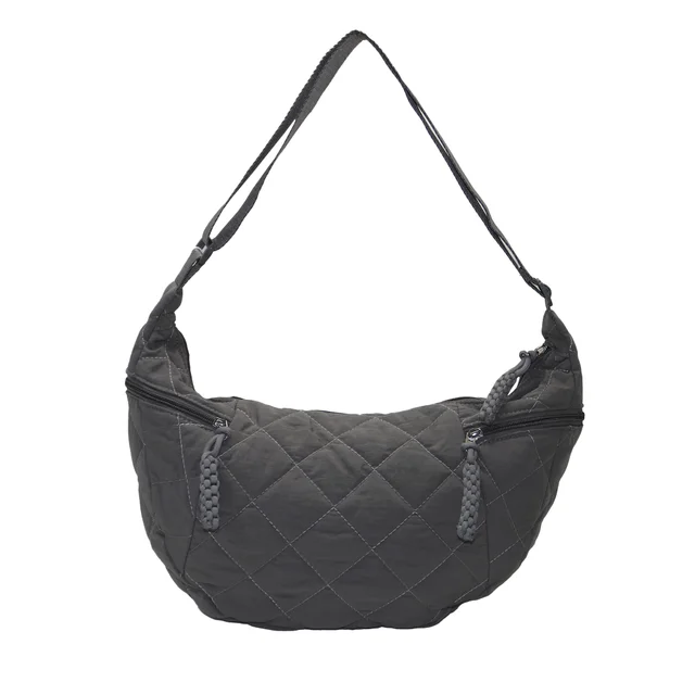 #271062GR - Tote bag puffer con cierres gris