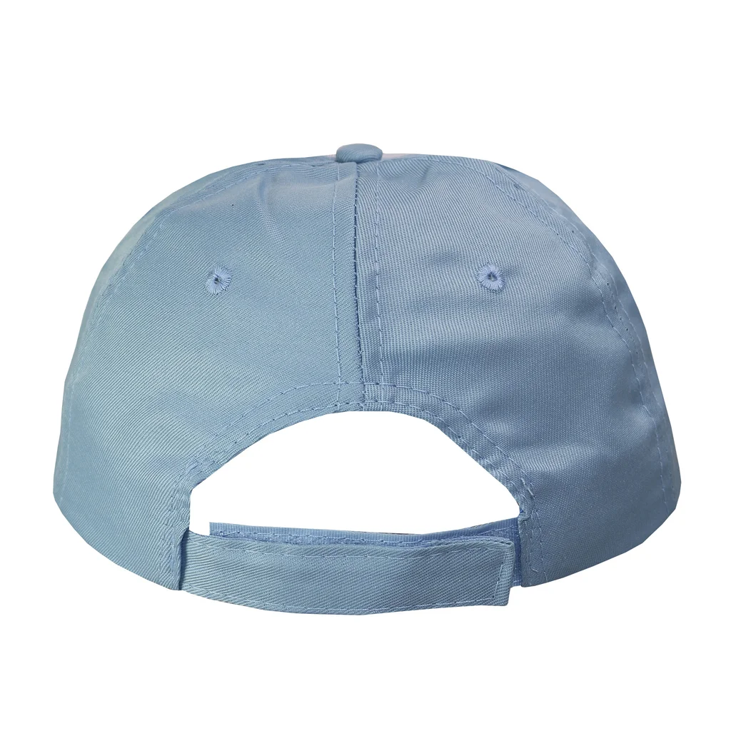 #1058clwh - Gorra 5 gajos visera curva celeste con frente blanco