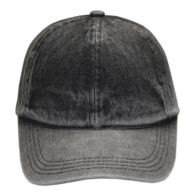 #108720BK - Gorra jean de adulto visera curva ajuste de hebilla