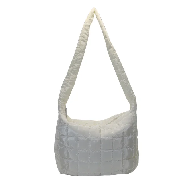 #271042WH - Tote bag puffer blanco