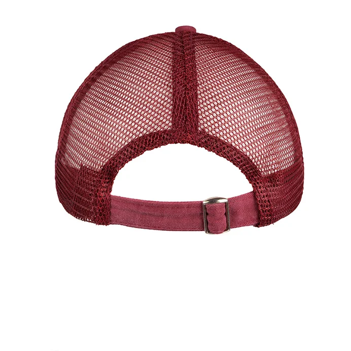 #107380CRBR - Gorra trucker de adulto pigmentada en tela polo