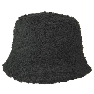 #142962BK - Sombrero piluso en corderito negro de adulto. - Vista 1