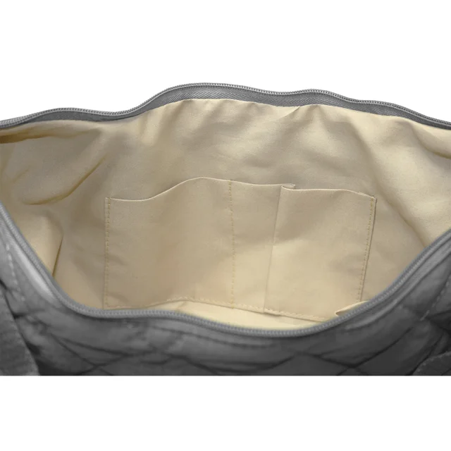 #271062GR - Tote bag puffer con cierres gris