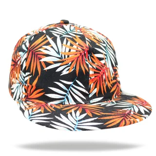 #10-747-0 - Gorra visera plana palmas fondo negro - Vista 2