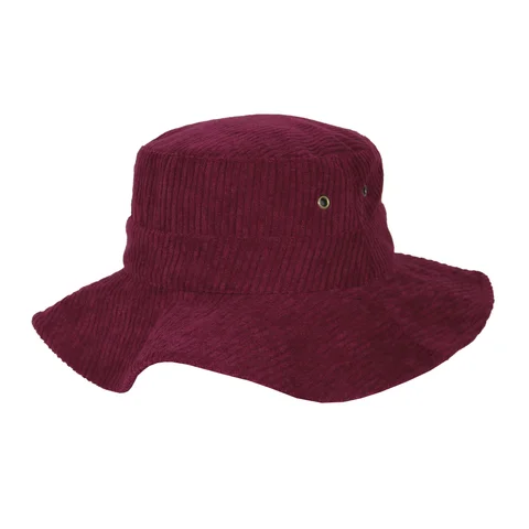 #143110BR - Chambergo de corderoy ala ancha bordo