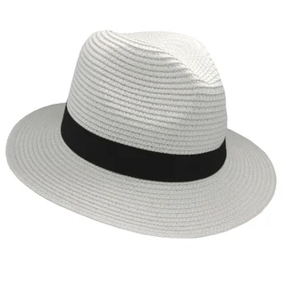 Sombrero indiana de poliéster trenzado con cinta gross. - Vista 2