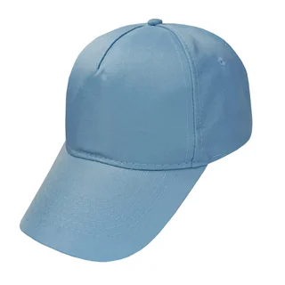 #1258cl - Gorra 5 gajos visera curva celeste - Vista 2