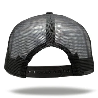 #105141WHBK - Gorra trucker visera curva frente blanco de adulto - Vista 3