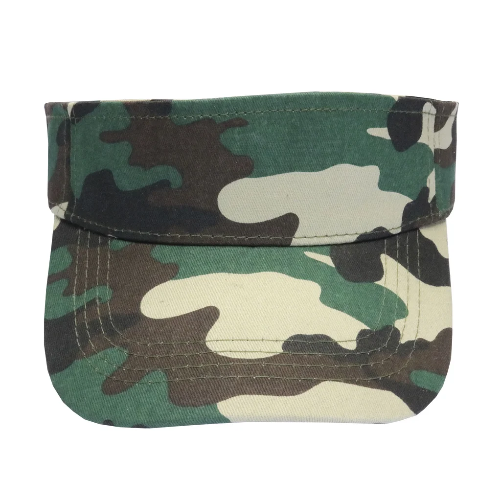 #121030CA - Visera de algodón camuflaje verde
