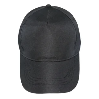 #1254BK - Gorra infantil visera curva 5 gajos negra - Vista 2