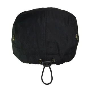 #108580BK - Gorra negra de poliester visera curva - Vista 4