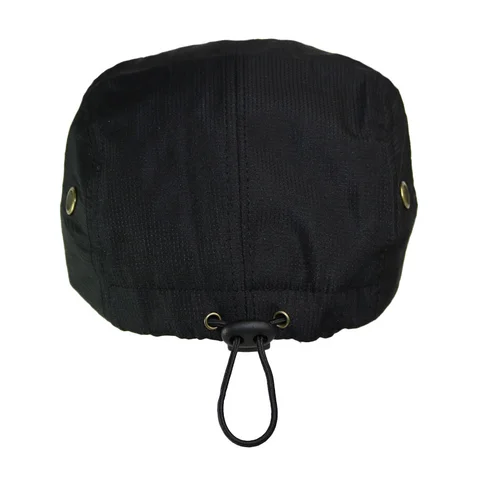 #108580BK - Gorra negra de poliester visera curva