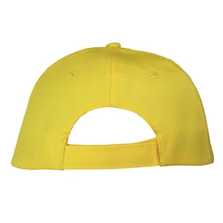 #1058YWWH - Gorra 5 gajos visera curva amarilla con frente blanco - Vista 4