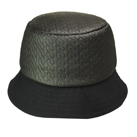 #143032BK - Chambergo matelasse ala de gabardina negro.