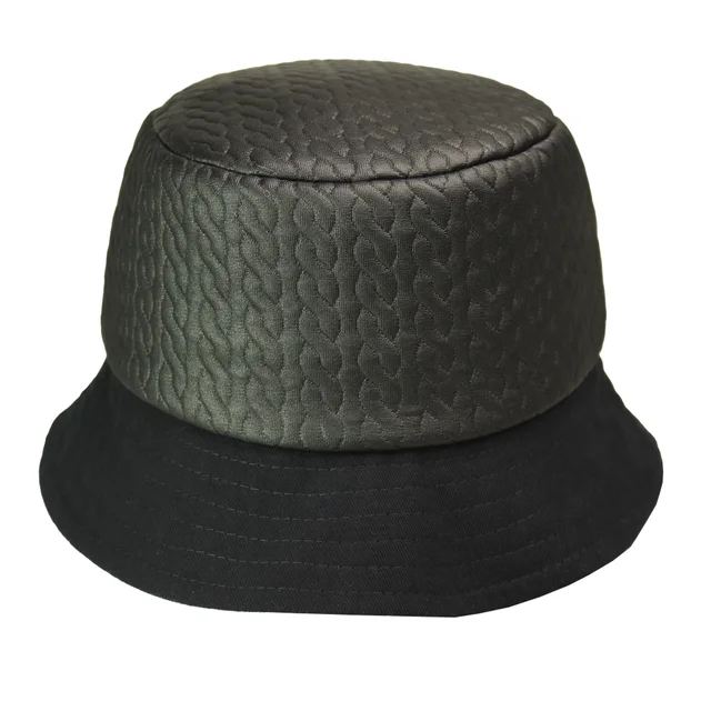 #143032BK - Chambergo matelasse ala de gabardina negro.