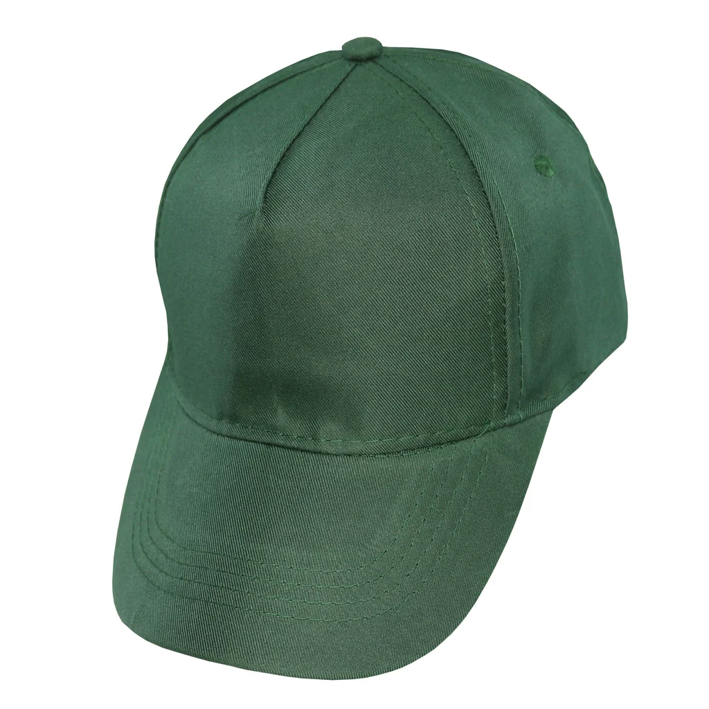 #1254bt - Gorra infantil visera curva 5 gajos verde botella