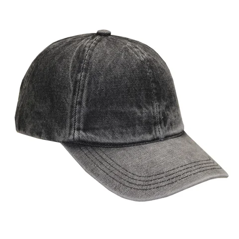 #108720BK - Gorra jean de adulto visera curva ajuste de hebilla