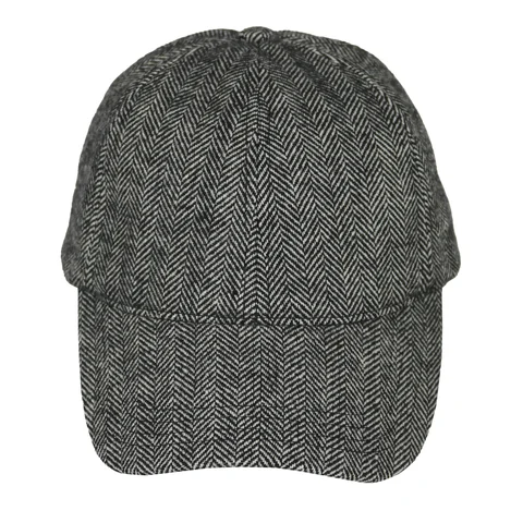 #108840BK - Gorra 6 gajos espigada negra