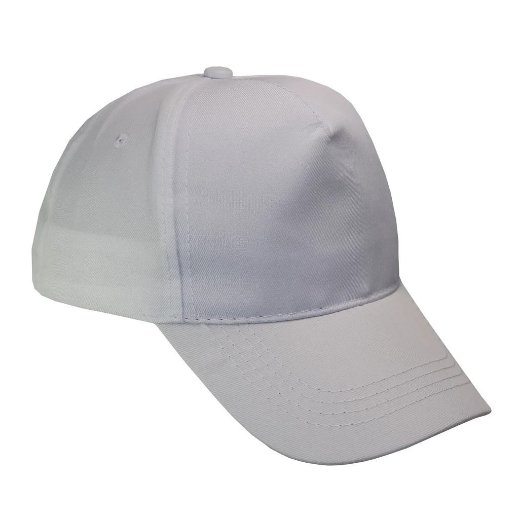 #1254WH - GORRA LISA INFANTIL 5 GAJOS VISERA CURVA-1254wh