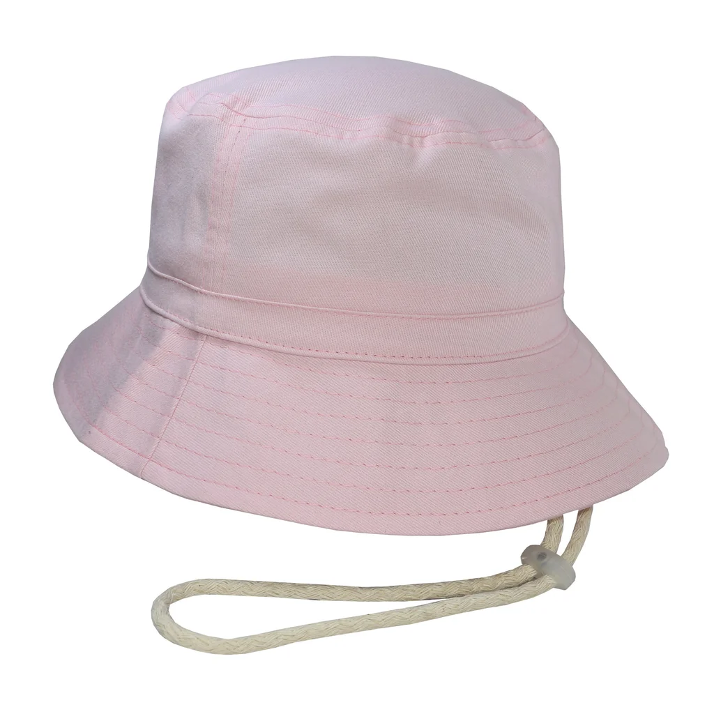 #401524VEIARSBP - Bucket hat con cordón en gabardina rosa bebe