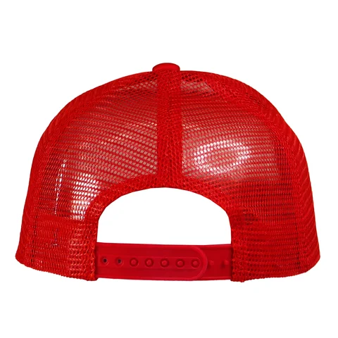 #105141RDRDRD - TRUCKER VISERA CURVA ADULTO ROJA