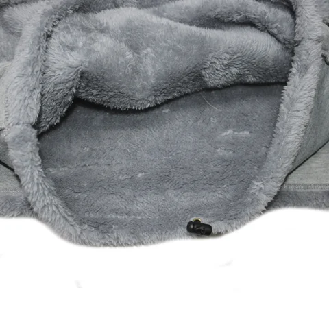 Capucha Peluche Gris