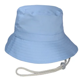#401517VEIACEP - Bucket hat con cordón en gabardina pastel celeste - Vista 3