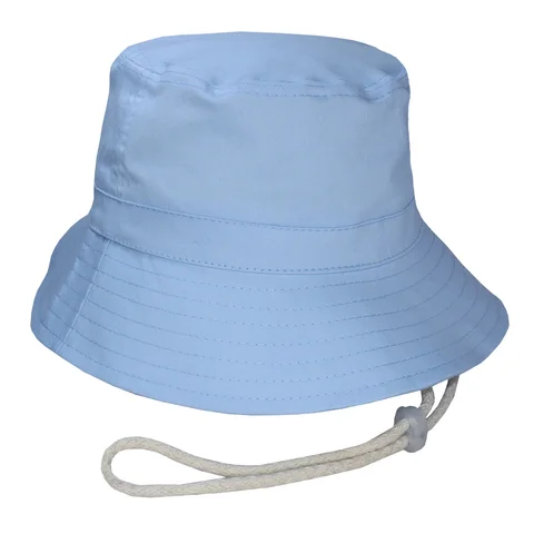 #401517VEIACEP - Bucket hat con cordón en gabardina pastel celeste