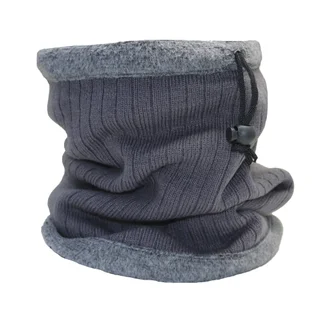 #561290GR - Cuello Tejido con peluche gris - Vista 3